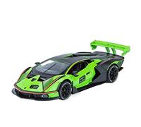 XIYUEYING 1:32 para Lamborghini SCV12 Coche Deportivo fundición a presión aleación Modelo Coche Sonido y luz Tirar hacia atrás Coche de Juguete(Verde)