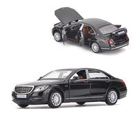 XIYUEYING 1:32 para Mercedes Benz Maybach S600, Modelo de vehículo de fundición a presión, Modelo de Coche de Juguete con Acabado de Metal, 6 Puertas(Negro)