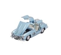 XIYUEYING Colección Adornos Coche Aleación Mercedes Benz 300SL W198 1955 Puertas ala De Gaviota Completamente Abiertas Escala 1 64(Azul)