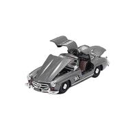 XIYUEYING Colección Adornos Coche Aleación Mercedes Benz 300SL W198 1955 Puertas ala De Gaviota Completamente Abiertas Escala 1 64(Gray)