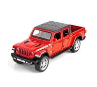 XIYUEYING Jeep Rubicon 1:32 con Sonido Y Luz Juguete para Niños Modelo De Coche Todoterreno Simulación Colectiva En Miniatura(Rojo)