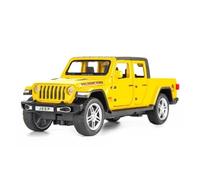 XIYUEYING Jeep Rubicon 1:32 con Sonido Y Luz Juguete para Niños Modelo De Coche Todoterreno Simulación Colectiva En Miniatura(Yellow)