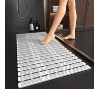XIYUNTE Alfombrilla de baño antideslizante, antideslizante, 90 x 40 cm, extra larga, alfombrilla de ducha antideslizante para ducha interior, alfombrilla de goma antideslizante con ventosas, lavable a