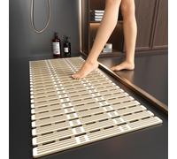 XIYUNTE Alfombrilla de ducha antideslizante - 90 x 40 cm, alfombrillas de goma antideslizantes para ducha interior, alfombrilla de ducha antideslizante con ventosas, lavable a máquina, corte a medida,