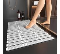 XIYUNTE Alfombrilla de ducha antideslizante para personas mayores, 68 x 40 cm, alfombrilla de baño antideslizante para ducha interior, alfombrilla de baño antideslizante con potentes ventosas, fácil