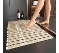 XIYUNTE Alfombrilla de ducha antideslizante para personas mayores, 68 x 40 cm, alfombrilla de baño antideslizante para ducha interior, alfombrilla de baño antideslizante con potentes ventosas, fácil