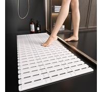 XIYUNTE Alfombrilla de ducha grande antideslizante para ancianos, 90 x 40 cm, alfombrilla de ducha antideslizante para ducha interior, alfombrilla de ducha antideslizante de TPE con ventosas