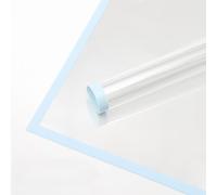 XIZHI 20 piezas de papel de regalo de flores transparentes impermeables con borde negro, papel de embalaje de regalo, manualidades, tienda de flores, embalaje de ramo, 23 x 23 pulgadas (azul claro)