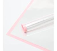 XIZHI 20 piezas de papel de regalo de flores transparentes impermeables con borde negro, papel de embalaje de regalo, manualidades, ramo de flores, 23 x 23 pulgadas (rosa)