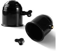 XIZHID 2 Piezas Cubierta de Bola de Remolque para VW Polo 6R 6N 6N2 6C 9N 9N3, Tapón de Enganche, Cubiertas para Enganche de Remolque, Duradera, plástico Duro,Black