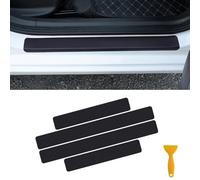XIZHID 4 Piezas Protector Umbral de Puerta para Ford EcoSport Mk2 2013-Present, Pegatinas Antiarañazos en Fibra de Carbono y Protector de Estribo Exterior