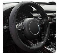 Xizopucy Funda Universal para Volante de automóvil, 14.5-15 Pulgadas, Color Negro, Fundas de Cuero de Microfibra, Transpirables, Antideslizantes, sin Olor, Accesorios para Volantes para Hombres y