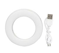 XJ - 19 Luz de Relleno de Anillo Selfie para Cámara Portátil Recargable de 40 LED, Luz para Selfie con Temperatura de Color Ajustable de 3200K - 6500K, Anillo de Luz LED con