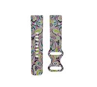 XJBCOD YIYOU Correa de silicona de 26mm con estampado de patrón, accesorios de pulsera coloridos suaves compatibles con correa de pulsera Charge5(Facebook,S)