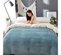 XJBT Espesar Franela Funda Nórdica 150 Invierno Mantener Caliente Gris Simple Color Sólido 200x230cm(79x91inch)