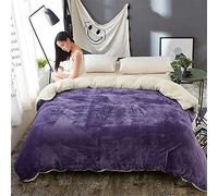 XJBT Espesar Franela Juego De Funda Nordica 150 Invierno Mantener Caliente Funda Nórdica Gris Simple Color Sólido Funda De Edredón Cama para Niño Chica Adulto EtcJ-150x200cm(59x79inch)