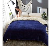 XJBT Espesar Franela Juego De Funda Nordica 150 Invierno Mantener Caliente Funda Nórdica Gris Simple Color Sólido Funda De Edredón Cama para Niño Chica Adulto EtcE-150x200cm(59x79inch)