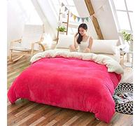 XJBT Espesar Franela Juego De Funda Nordica 150 Invierno Mantener Caliente Funda Nórdica Gris Simple Color Sólido Funda De Edredón Cama para Niño Chica Adulto EtcG-150x200cm(59x79inch)