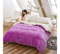 XJBT Espesar Franela Juego De Funda Nordica 150x200cm(59x79inch) Gris Simple Color Sólido Funda De Edredón Cama para Niño Chica Adulto Etc