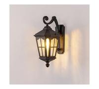 XJBWSDE Aplique de Pared de Vidrio Retro, lámpara de Pared de Aluminio para Exteriores, Ideal para terraza, Patio, balcón o Valla (50 cm/19,69 Pulgadas)