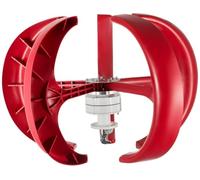 XJBWSDE Generador de turbina eólica de Eje Vertical Rojo de Alta eficiencia, 12 V, 400 W, 600 W, 800 W, 1000 W, 1200 W, Ideal para Uso doméstico, Compatible con Sistemas solares híbridos.