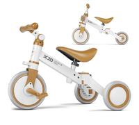 XJD 3 en 1 Triciclo Evolutivo de Bebé para Niños de 1-3 años, Triciclo a Bicicleta bebé con o sin Pedales, Bicicleta Niño con Asiento y Manillar Ajustables, Adaptable y Transformable, Marrón