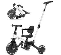 XJD Triciclo Evolutivo de Bebé 5 en 1, Bicicleta Bebe 1-6 años, De Triciclo a Bicicleta con o sin Pedales, Ajustable y Transformable