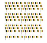 Xjdzineq 100 piezas de bandera internacional colorida, papel, madera, palillos de dientes, cupcakes, decoración para tartas para eventos de fútbol, fiestas, palillos de dientes