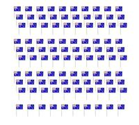 Xjdzineq 100 piezas de bandera internacional colorida, papel, madera, palillos de dientes, cupcakes, decoración para tartas para eventos de fútbol, fiestas, palillos de dientes