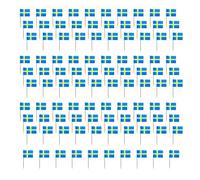 Xjdzineq 100 piezas de bandera internacional colorida, papel, madera, palillos de dientes, cupcakes, decoración para tartas para eventos de fútbol, fiestas, palillos de dientes