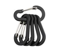Xjdzineq 5 mosquetones multiusos de aleación de aluminio, clips de resorte para senderismo, camping, pesca, senderismo, mosquetón