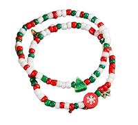 Xjdzineq Abalorio de arcilla suave con diseño de Papá Noel, muñeco de nieve, 3 estilos, hecho a mano, 18 cm, regalo de joyería de Navidad de arcilla suave, talla única, como se describe