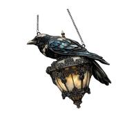 Xjdzineq Adorno de cuervos acrílicos con temática de Halloween, diseño vintage de cuervos de Halloween, decoración para fiestas temáticas, decoración del hogar