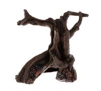 Xjdzineq Adorno de pez para tanque de acuario, decoración de madera flotante, raíz de resina, tronco, accesorios Betta, casa de peces, 10 x 12 cm, termómetros de luz, termómetros de grava y arena