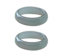 Xjdzineq Anillos de cristal verde natural portátiles para mujer, estilo retro chino, anillos portátiles para cualquier regalo, ocasión, cuidado frágil del vidrio