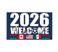 Xjdzineq Banderas de la Copa de Fútbol 2026, bandera de América del Norte, fútbol, Canadá, México, bandera de país, decoración al aire libre, banderas de amistad de México Canadá