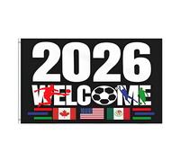 Xjdzineq Banderas de la Copa de Fútbol 2026, bandera de América del Norte, fútbol, Canadá, México, bandera de país, decoración al aire libre, banderas de amistad de México Canadá