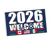 Xjdzineq Banderas de la Copa de Fútbol 2026, bandera de América del Norte, fútbol, Canadá, México, bandera de país, decoración al aire libre, banderas de amistad de México Canadá