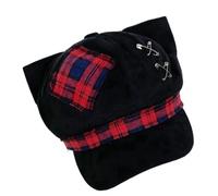 Xjdzineq Boinas de cuero unisex, sombrero de pintor, detalles de metal, gorra de cabbie para exploración, sombreros de moda de invierno, sombrero de bruja, rosso, Talla única