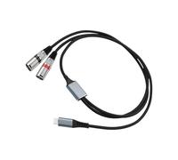 Xjdzineq Cable divisor en forma de Y a XLR, decodificación de alta fidelidad de 32 bits/384 kHz para sistemas de escenario y equipo de sonido en vivo tipo C a cable de sonido doble Xlrs