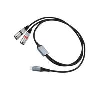 Xjdzineq Cable divisor en forma de Y a XLR, decodificación de alta fidelidad de 32 bits/384 kHz para sistemas de escenario y equipo de sonido en vivo tipo C a cable de sonido doble Xlrs