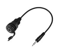Xjdzineq Cable fijo impermeable roscado de 3,5 mm, 1/8 macho a hembra, adaptador estéreo de 3,5 mm, conectores macho y hembra, impermeable, a prueba de polvo