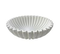 Xjdzineq Cuenco decorativo artesanal con volantes festoneados, modernos, decoración del hogar, frutero, bandeja elegante hecha a mano