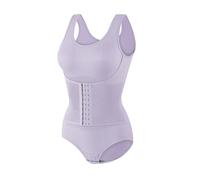 Xjdzineq Faja moldeadora transpirable de cuerpo completo para mujer, control de abdomen, levantamiento de glúteos, alta compresión, invisible, moldeador de cuerpo completo, morado claro, XL