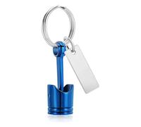 Xjdzineq Llavero de metal con temática automotriz para cenizas de mascotas, diseño de pistón, joyería para uso en cremación, llavero conmemorativo de pistón de motor