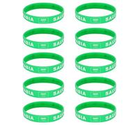 Xjdzineq Paquete de 10 elegantes muñequeras de silicona para eventos de fútbol 2026 con color nacional brillante para entusiastas del deporte, accesorios de juego de fútbol, One Size, Silicona