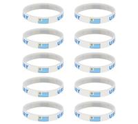 Xjdzineq Paquete de 10 elegantes muñequeras de silicona para eventos de fútbol 2026 con color nacional brillante para entusiastas del deporte, accesorios de juego de fútbol, One Size, Silicona