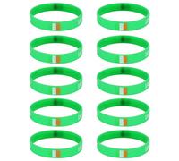 Xjdzineq Paquete de 10 elegantes muñequeras de silicona para eventos de fútbol 2026 con color nacional brillante para entusiastas del deporte, accesorios de juego de fútbol, One Size, Silicona