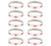 Xjdzineq Paquete de 10 elegantes muñequeras de silicona para eventos de fútbol 2026 con color nacional brillante para entusiastas del deporte, accesorios de juego de fútbol, One Size, Silicona