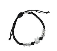 Xjdzineq Pulsera ajustable de cordón trenzado de conejos tejida a mano para jóvenes creadores de tendencias y amantes del arte, talla única, como se describe